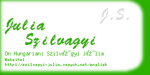 julia szilvagyi business card